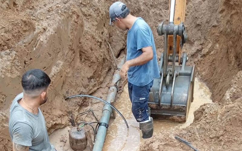 EDOS informa que este jueves finalizan los trabajos de empalme de calle Villaguay