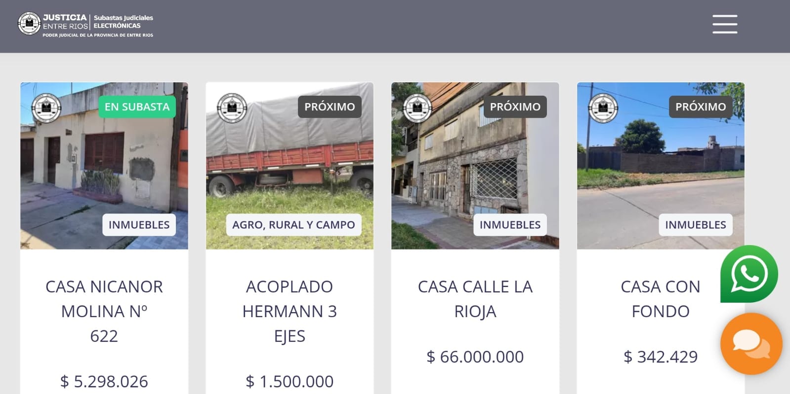 Se remataron bienes por más de 1.900 millones de pesos y para 2024 se estima un volumen de trabajo similar