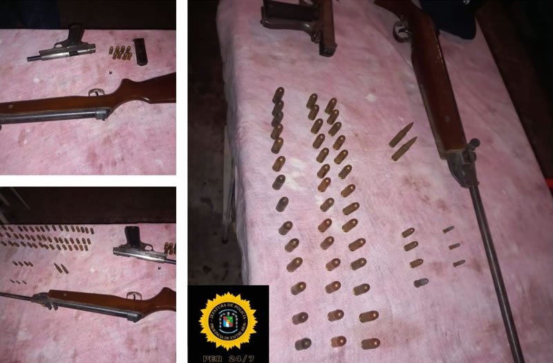 Secuestran armas de fuego e importante cantidad de municiones