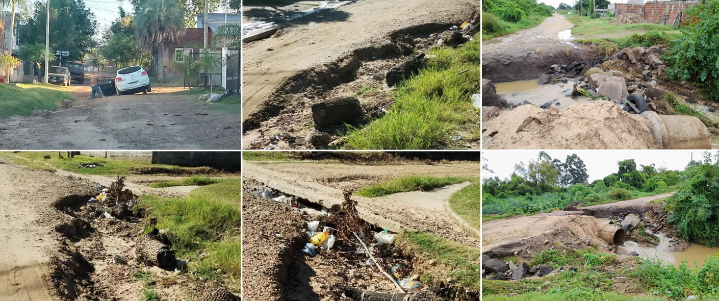 Vecinos del Barrio Villa Zorraquín, 11 de Junio y Lavardén reclaman por el mal estado de las calles