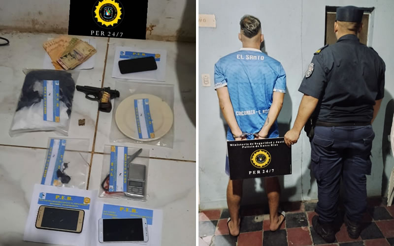 Detenido tras secuestrarle droga, dinero y un arma de fuego