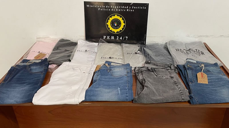 Secuestran importante cantidad de prendas de vestir denunciadas como robadas