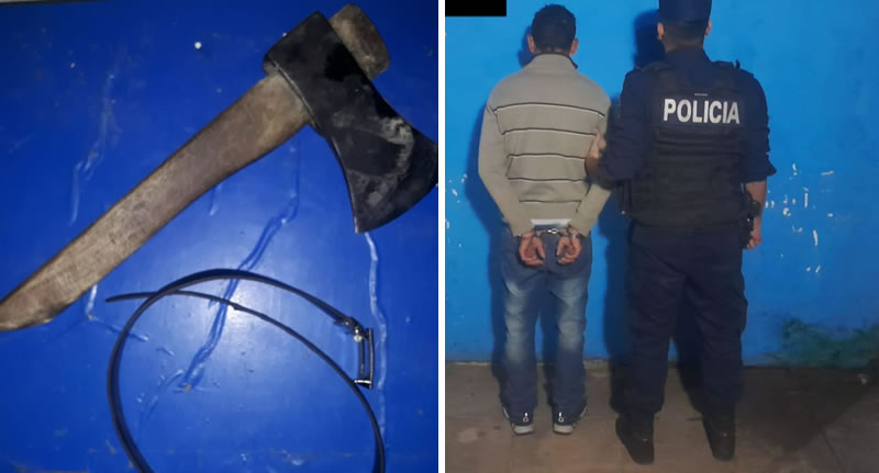 Atacó con un hacha a su pareja y golpeó con un cinto a la hija