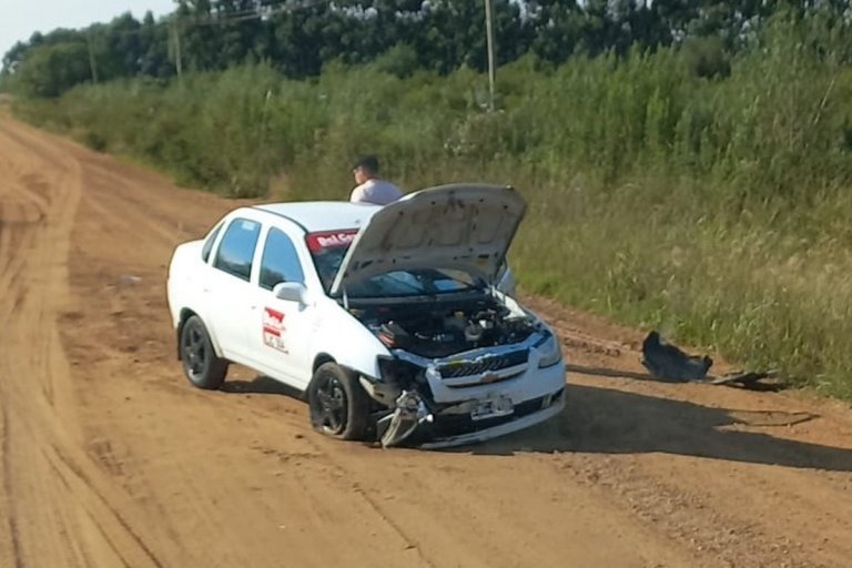 Remis de Concordia despistó en el Departamento Federación