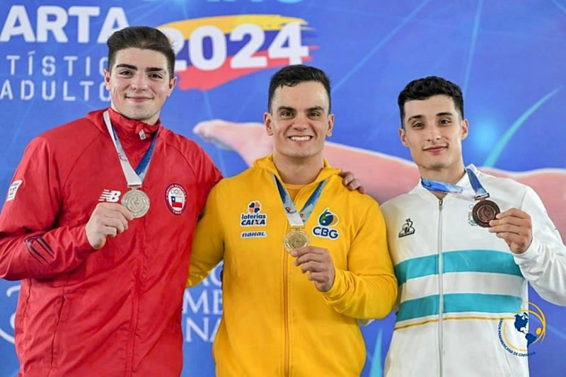 Santiago Mayol logró la medalla de bronce en el Panamericano de Gimnasia Artística en Colombia