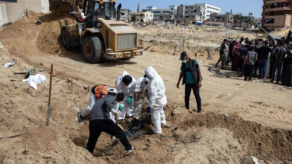 La ONU exigió investigar unas fosas comunes halladas en Gaza