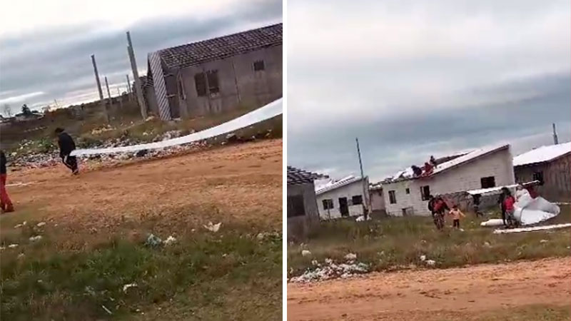 Una confusión derivó en robo de chapas en viviendas sociales del barrio Agua Patito