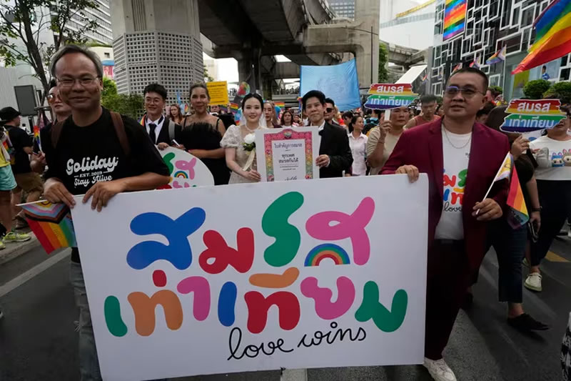 Tailandia se convirtió en el primer país del Sudeste Asiático en aprobar el matrimonio igualitario