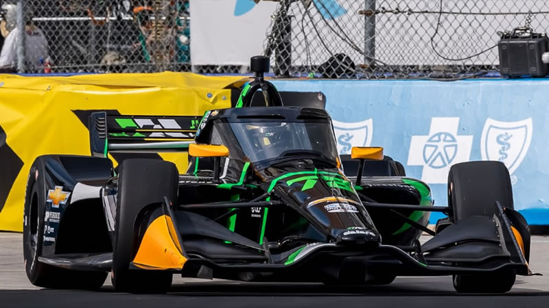 Agustín Canapino cerró una de sus mejores carreras en el GP de Detroit del IndyCar