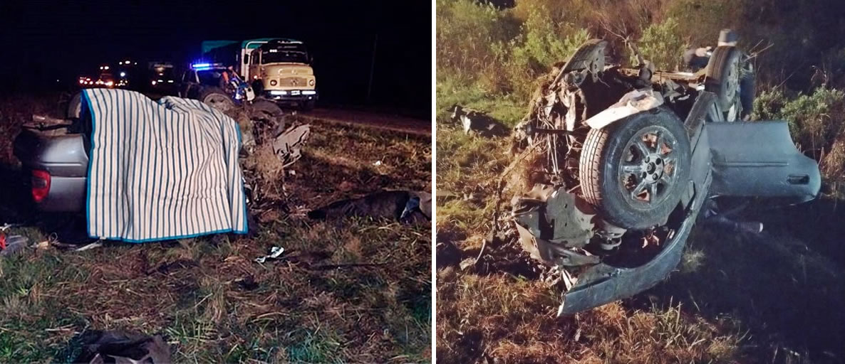 Cuatro muertos y un herido grave por un choque frontal en Ruta 39