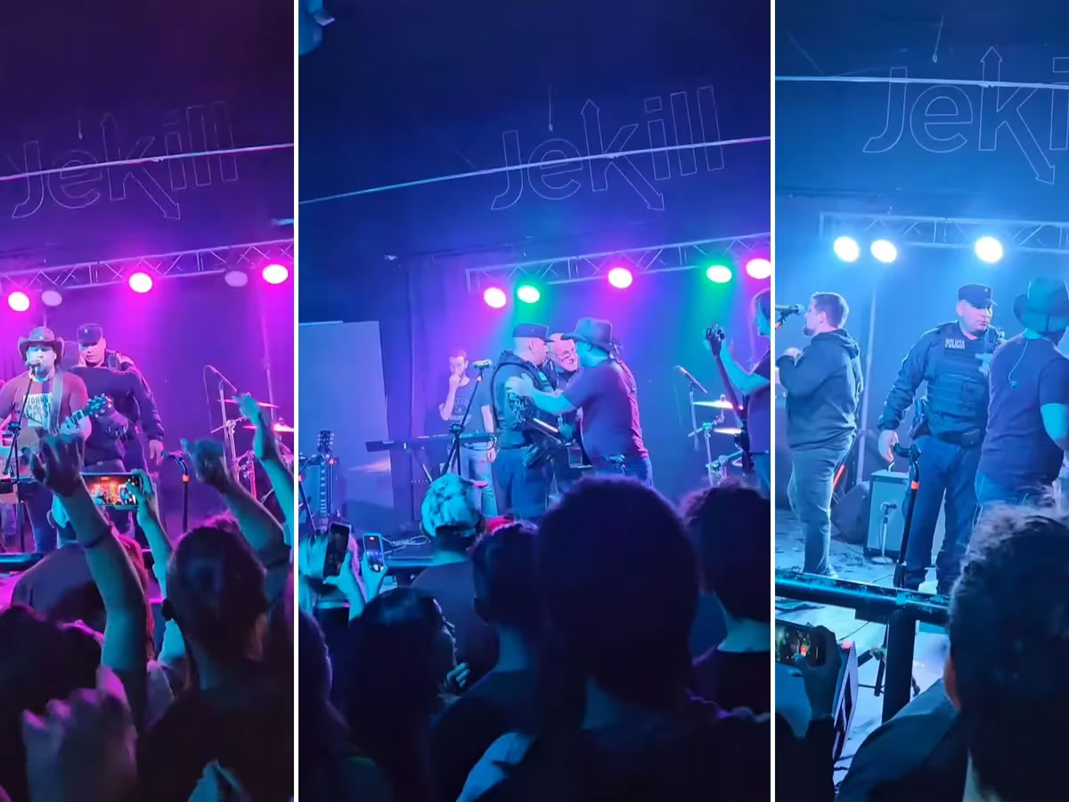 En Salta la Policía subió al escenario e interrumpió el show del cantante de Las Pastillas del Abuelo