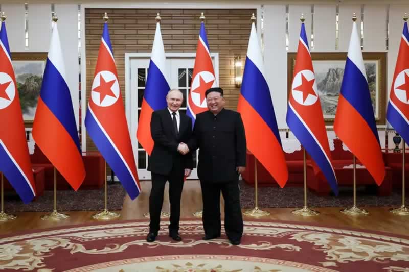 Kim Jong Un y Vladimir Putin firmaron un pacto de «mutua ayuda» en caso de «agresión» contra Corea del Norte o Rusia