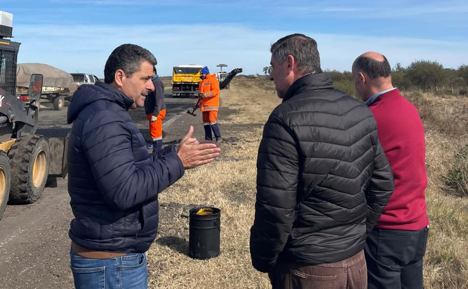 Marcone destaca los avances en el bacheo de la Ruta 18 y se refirió al mantenimiento de ingreso a las ciudades
