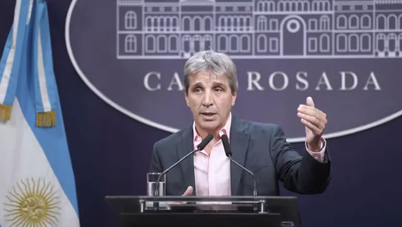 Luis Caputo: “A partir del lunes no se van a imprimir más pesos en Argentina”