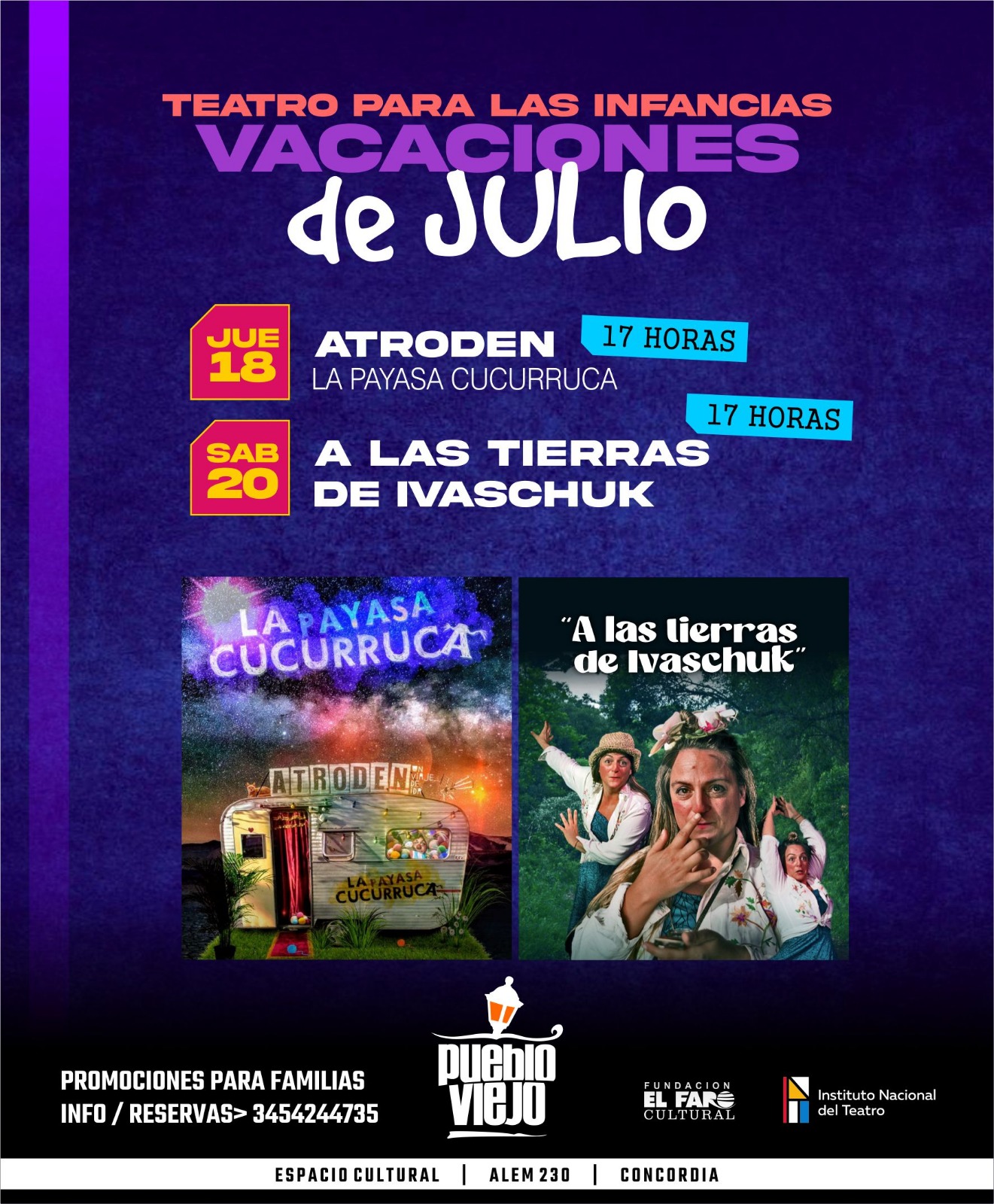 Teatro par las infancias en Pueblo Viejo en estas vacas de invierno