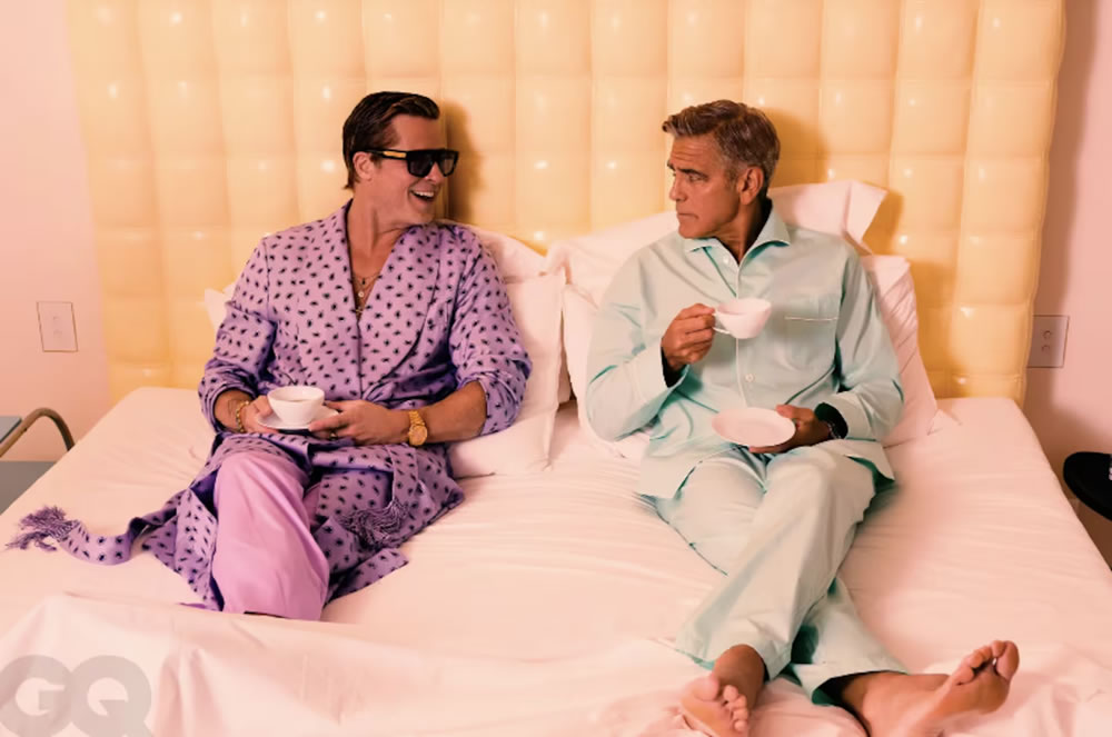 Brad Pitt y George Clooney causaron sensación con una sesión de fotos