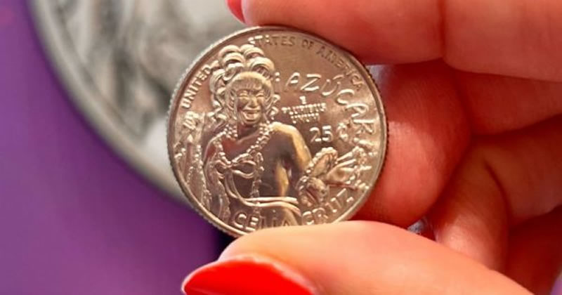 Estados Unidos lanzó una moneda en tributo a Celia Cruz