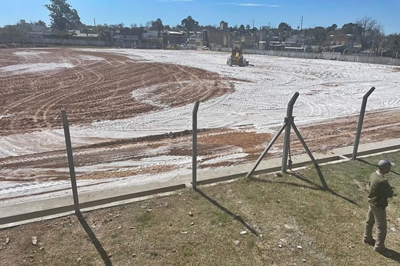 El Club Nebel avanza en la construcción de su nuevo campo de juego