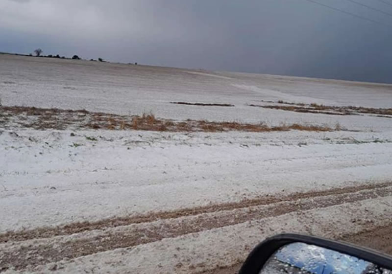 Vecinos reportaron caída de graupel en varias zonas de Entre Ríos