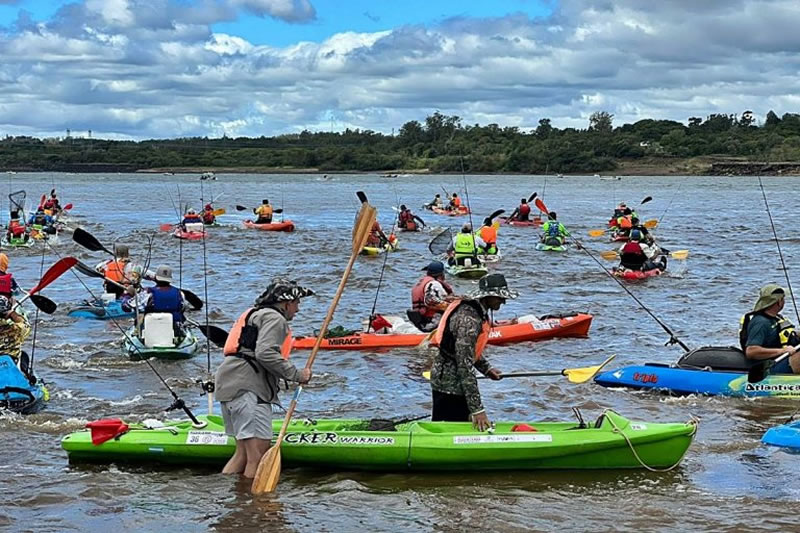 Concordia y Salto serán el epicentro del primer Torneo Binacional en Pesca de la Boga en Kayak