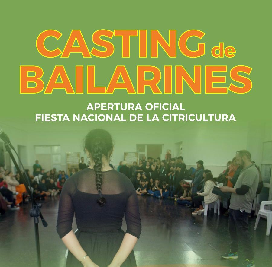 Casting de bailarines para la apertura de la Fiesta Nacional de la Citricultura