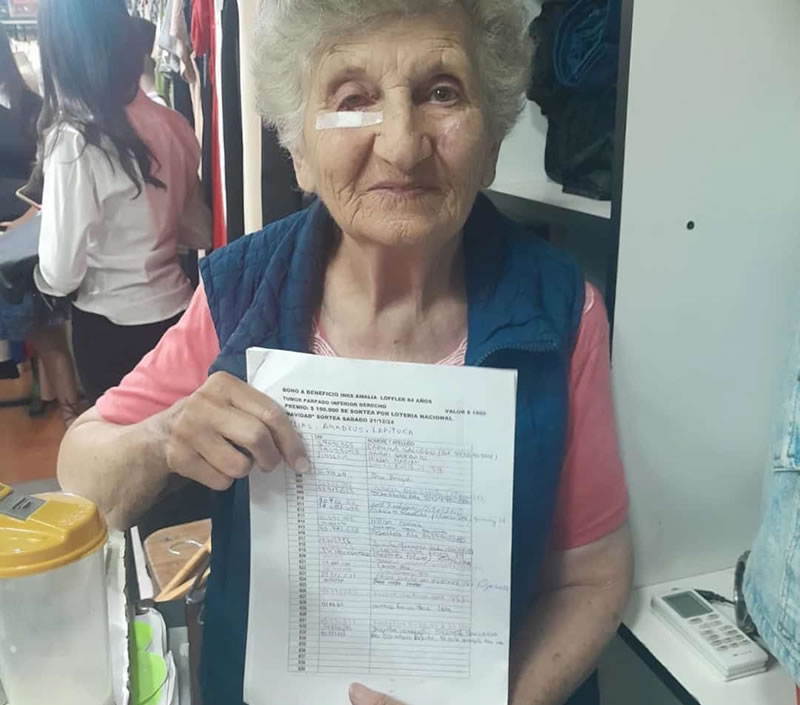Mujer de 84 años organizó una rifa para su tratamiento de más de 7 mil dólares