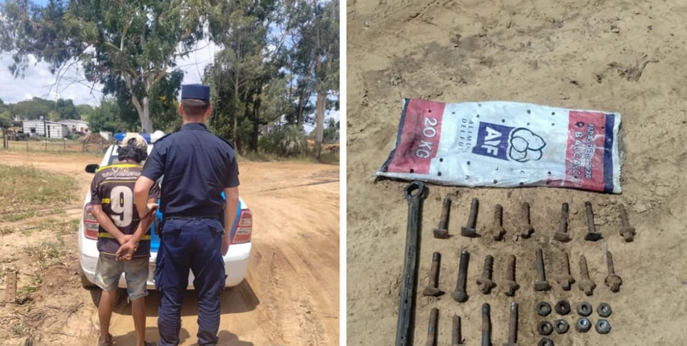 Fue detenido cuando estaba robando material ferroviario en la zona norte
