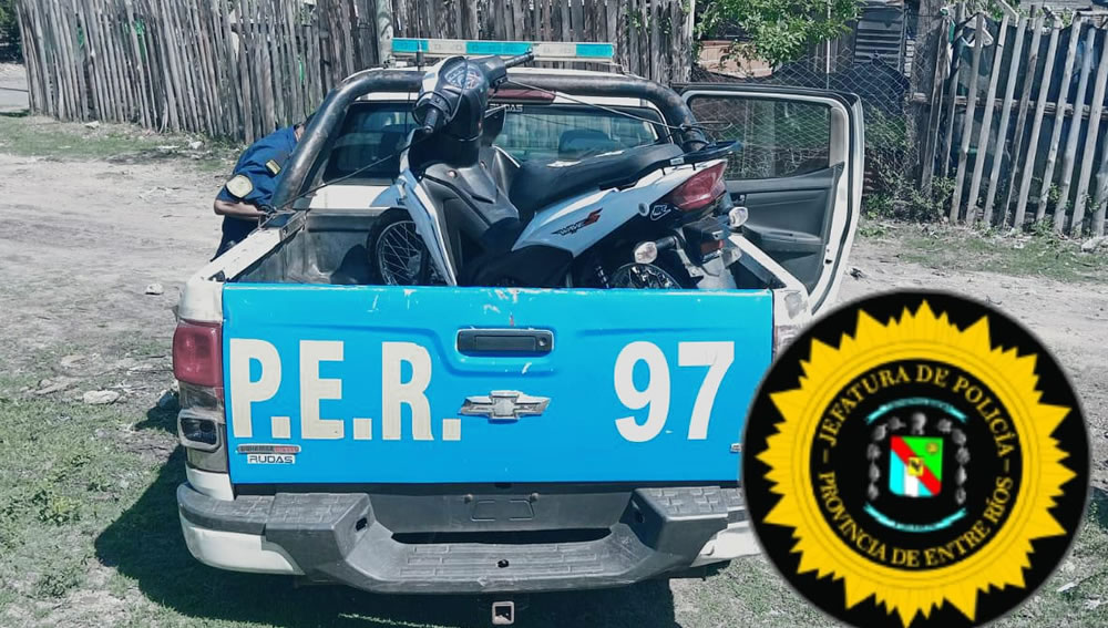 Denunció el robo de su moto y la policía se la recuperó al día siguiente