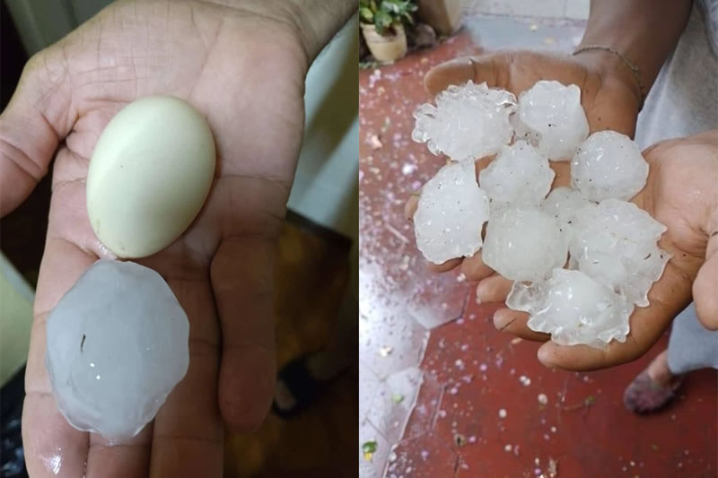 Cayó granizo del tamaño de un huevo en Gualeguay y Nogoyá