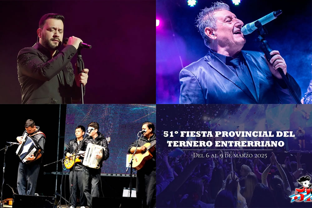El Brujo Ezequiel, Lucas Sugo y Los Majestuosos del Chamamé estarán en la Fiesta del Ternero Entrerriano