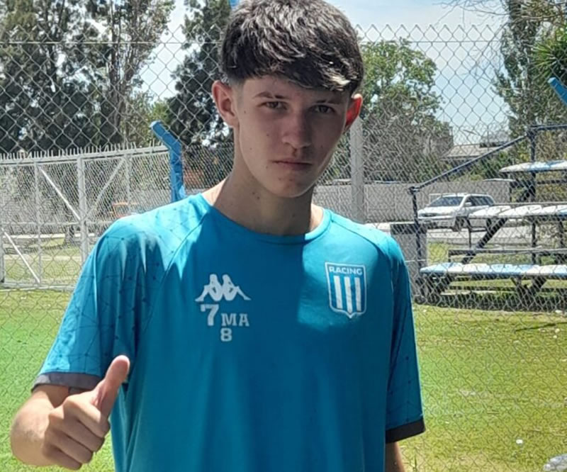 Tomás Sánchez, el joven concordiense que llegó a Racing Club