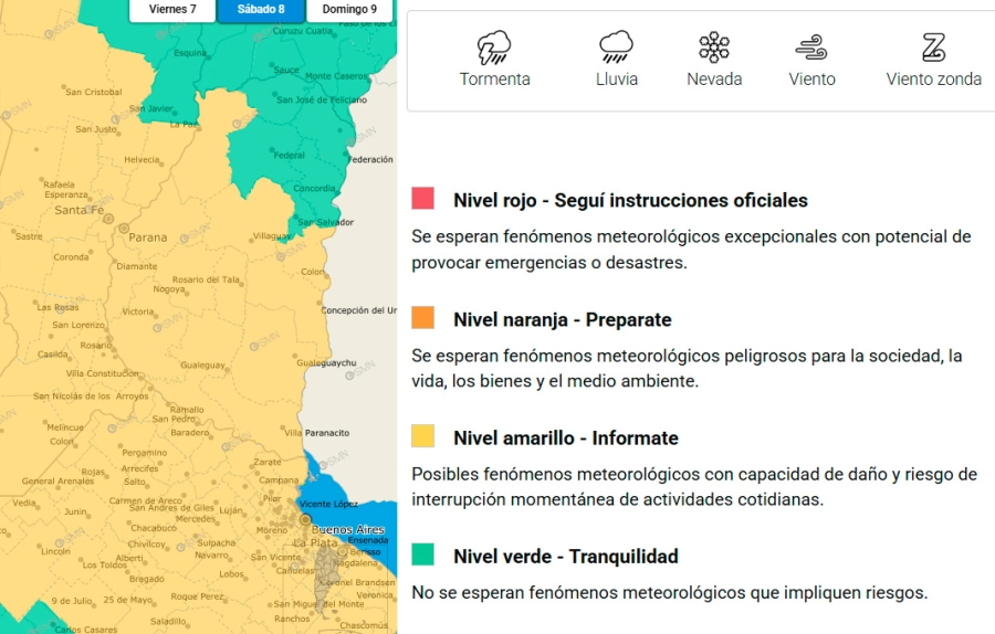 Emitieron alerta por tormentas y ocasional granizo: Cuándo llegarán a Entre Ríos