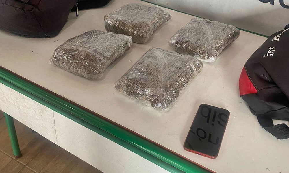 Procesan con prisión preventiva a dos jóvenes que recibieron seis kilos de marihuana enviados por encomienda