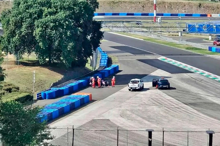 Franco Colapinto volvió a girar con Alpine tras el accidente en Hungría