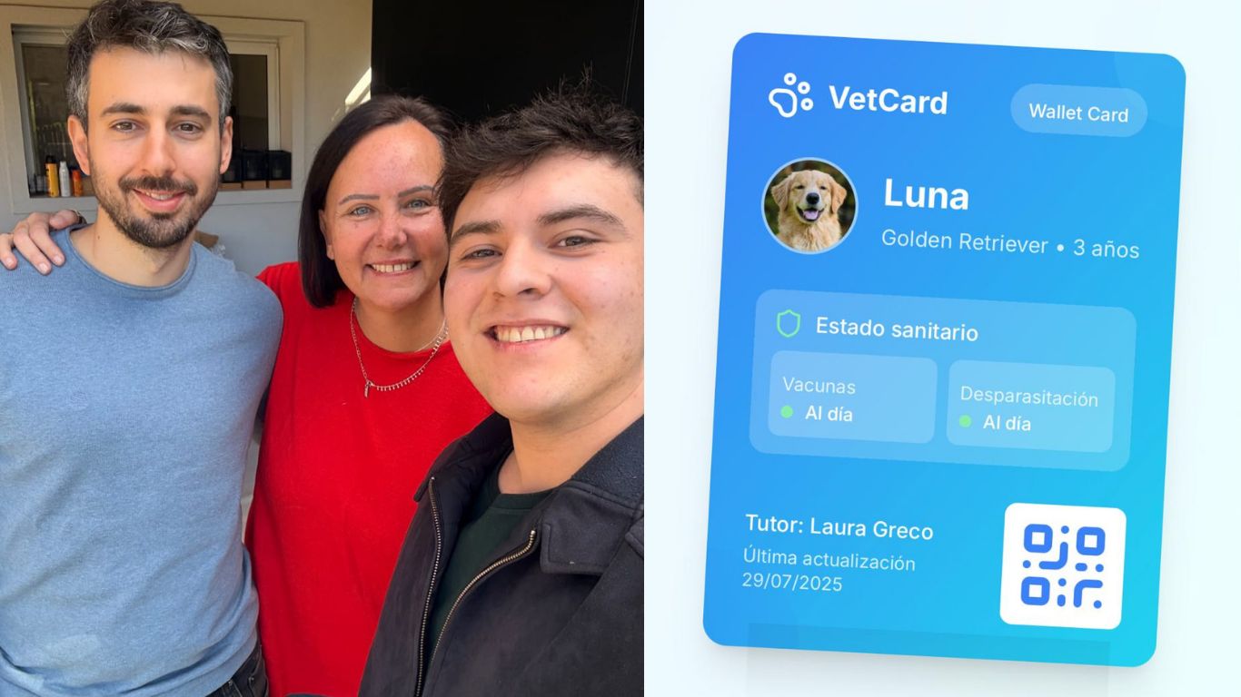 Con 20 años, un concordiense participó en la creación de VetCard: La app que digitaliza la salud de las mascotas y ya despierta interés nacional