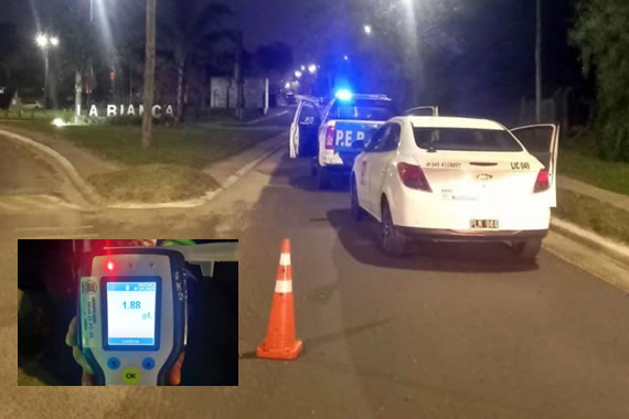 Remisero alcoholizado circulaba sin luces y a alta velocidad