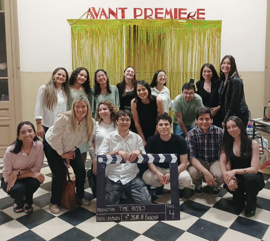 Estudiantes del Profesorado de Inglés presentaron una película producida íntegramente por ellos
