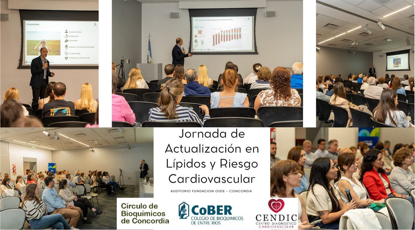El Círculo de Bioquímicos de Concordia realizó una jornada sobre perfil lipídico y riesgo cardiovascular con el apoyo del COBER