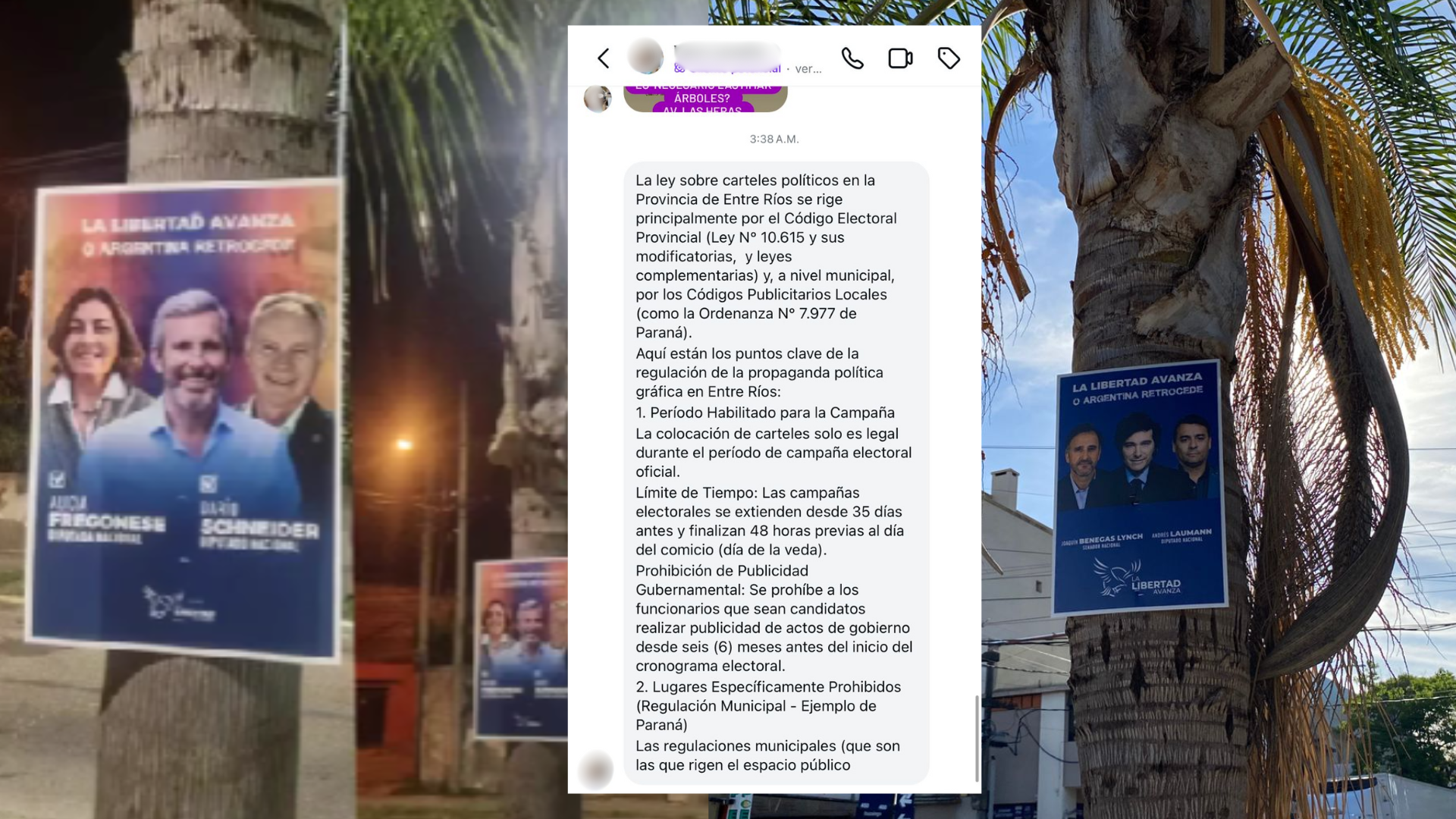 Solicitud de vecino Nº 35: Reclamo por no cumplirse con los espacios permitidos para propaganda política