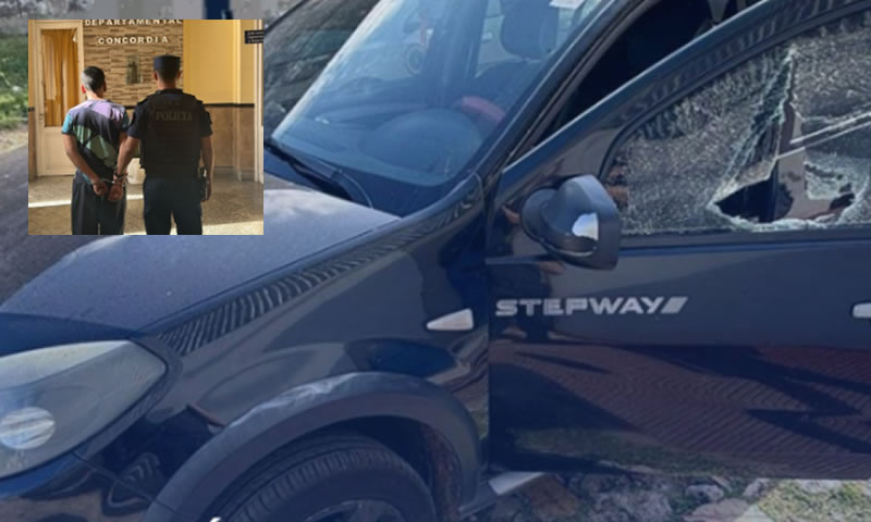 Rompió el vidrio de un auto y lo encontraron durmiendo en su interior