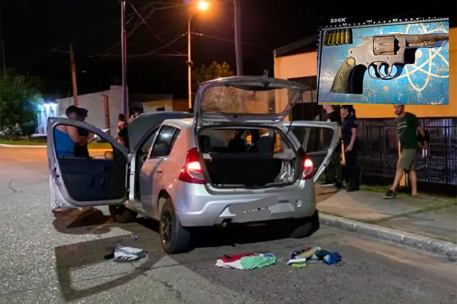 Intentó evadir un control de tránsito y descubrieron que llevaba un arma en el auto