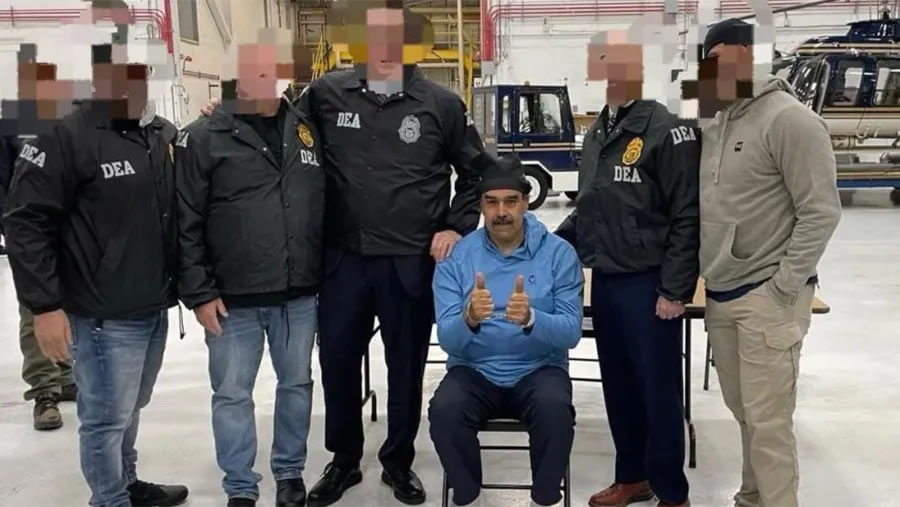 Las primeras imágenes de Nicolás Maduro en las oficinas de la DEA en Nueva York
