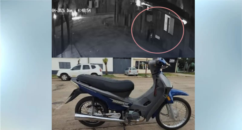Denunció que en la madrugada le robaron la motocicleta tras forzar el portón de su vivienda