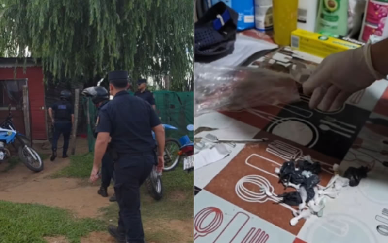 Allanamientos por un robo derivaron en el secuestro de cocaína, marihuana y la detención de un joven