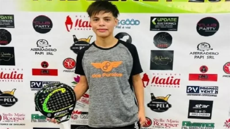 Jeremías Rodríguez, la promesa del pádel entrerriano que busca sponsors para competir internacionalmente