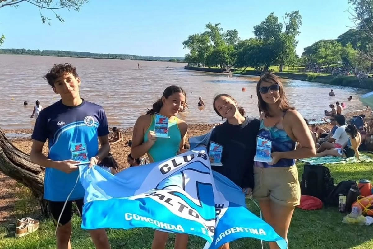 Nadadores del Club Salto Grande se destacaron en el Aguas Abiertas de Federación