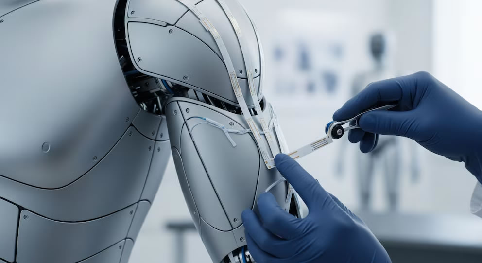 Desarrollan piel electrónica que permite a los robots detectar humanos cercanos