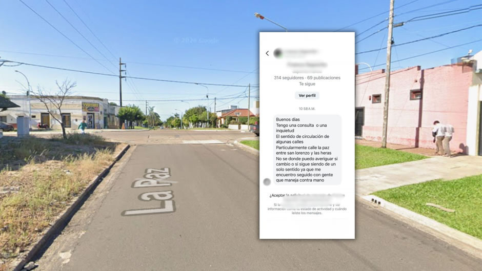 Solicitud de vecino N° 86: Consulta por el sentido de circulación en calle La Paz