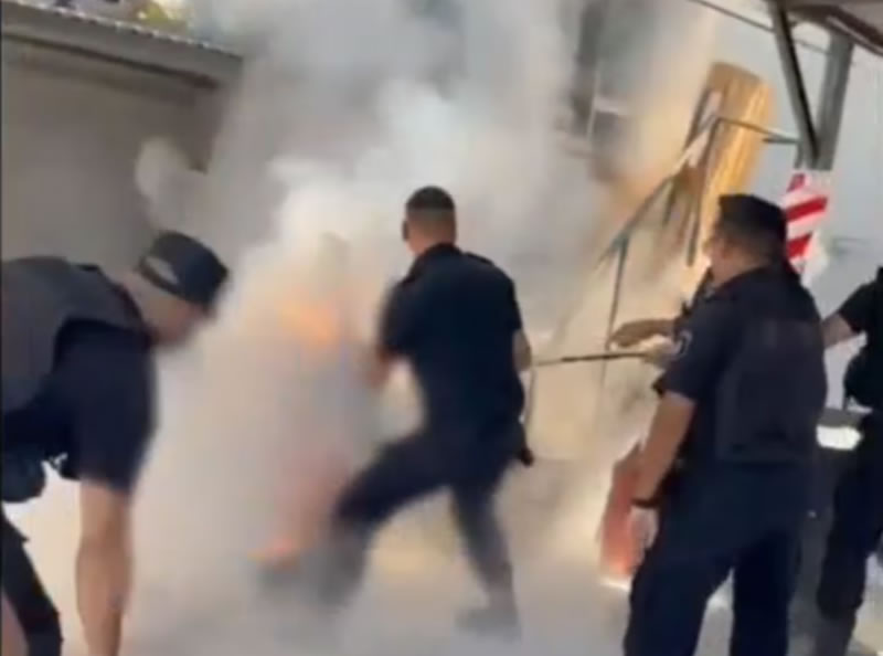 Investigan si un policía hizo un mal uso de la Taser en el caso del hombre que se prendió fuego en Rosario