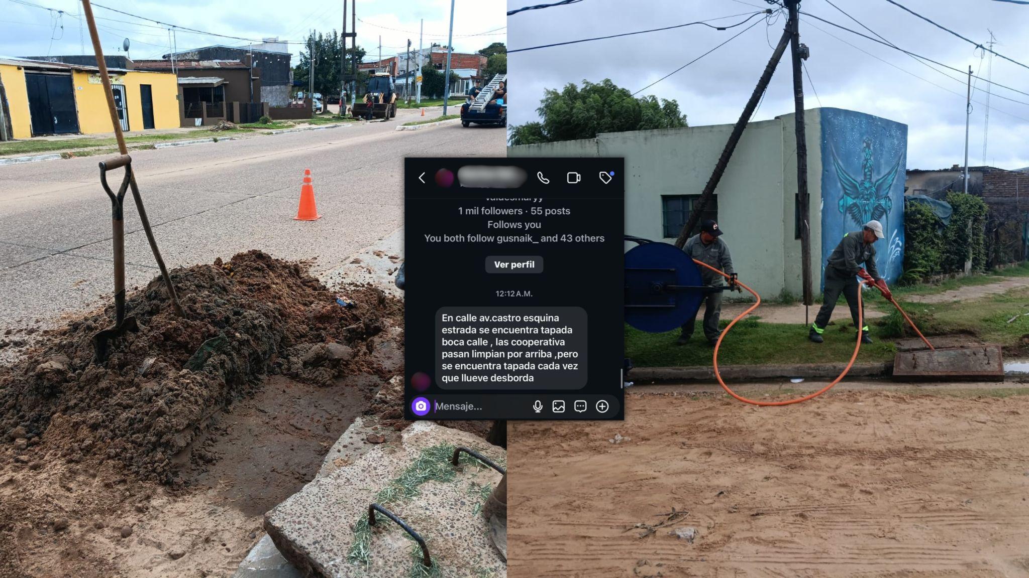Solicitud de vecino N° 83: aseguran que una boca de tormenta tapada genera desbordes cada vez que llueve